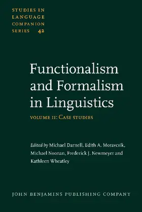 Darnell / Moravcsik / Noonan |  Functionalism and Formalism in Linguistics | Buch |  Sack Fachmedien