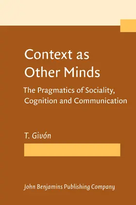 Givón |  Context as Other Minds | Buch |  Sack Fachmedien