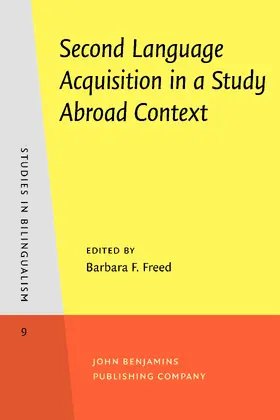 Freed |  Second Language Acquisition in a Study Abroad Context | Buch |  Sack Fachmedien
