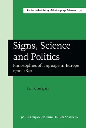 Formigari |  Signs, Science and Politics | Buch |  Sack Fachmedien