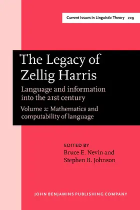 Nevin / Johnson | The Legacy of Zellig Harris | Buch | 978-90-272-4737-7 | sack.de