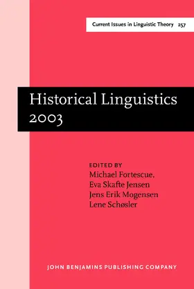 Fortescue / Jensen / Mogensen |  Historical Linguistics 2003 | Buch |  Sack Fachmedien