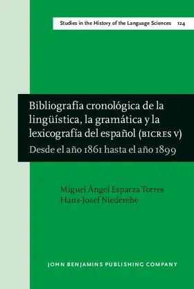 Esparza Torres / Niederehe |  Bibliografía cronológica de la lingüística, la gramática y la lexicografía del español (BICRES V) | eBook | Sack Fachmedien