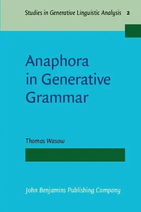 Wasow |  Anaphora in Generative Grammar | eBook | Sack Fachmedien