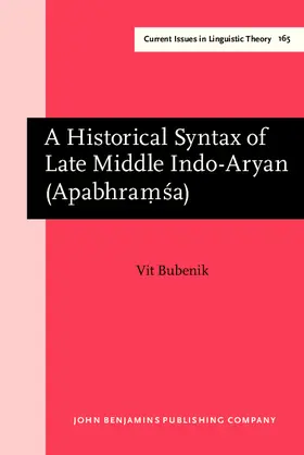 Bubenik |  A Historical Syntax of Late Middle Indo-Aryan (Apabhram&#803;&#347;a) | eBook | Sack Fachmedien