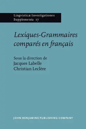 Labelle / Leclère |  Lexiques-Grammaires compar&#233;s en fran&#231;ais | eBook | Sack Fachmedien