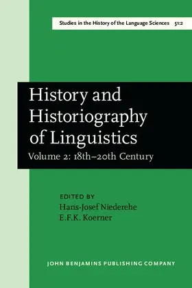 Niederehe / Koerner |  History and Historiography of Linguistics | eBook | Sack Fachmedien