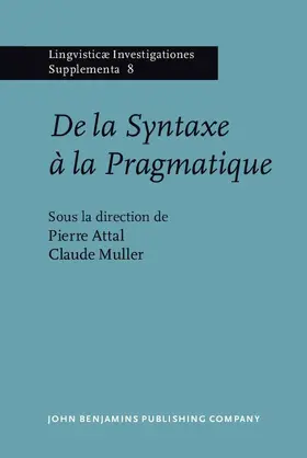 Attal / Muller |  De la Syntaxe &#224; la Pragmatique | eBook | Sack Fachmedien