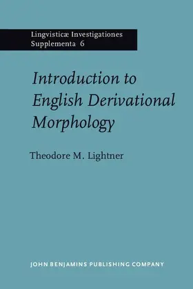 Lightner |  Introduction to English Derivational Morphology | eBook | Sack Fachmedien