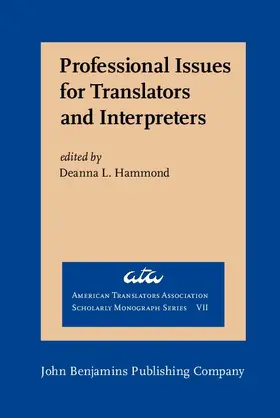 Hammond |  Professional Issues for Translators and Interpreters | eBook | Sack Fachmedien