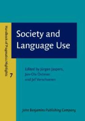 Jaspers / Östman / Verschueren |  Society and Language Use | eBook | Sack Fachmedien