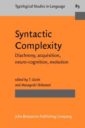 Givón / Givon / Shibatani |  Syntactic Complexity | eBook | Sack Fachmedien