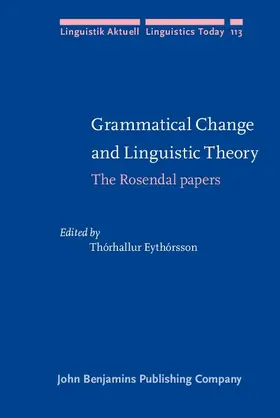 Eythórsson / Eythorsson |  Grammatical Change and Linguistic Theory | eBook | Sack Fachmedien