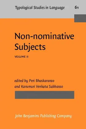 Bhaskararao / Subbarao |  Non-nominative Subjects | eBook | Sack Fachmedien