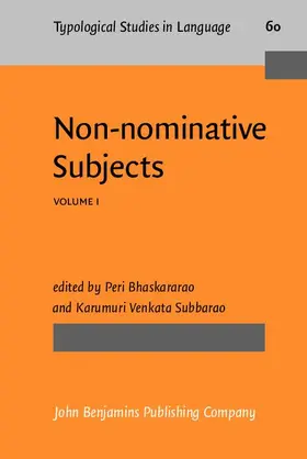 Bhaskararao / Subbarao |  Non-nominative Subjects | eBook | Sack Fachmedien