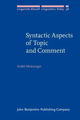 Meinunger |  Syntactic Aspects of Topic and Comment | eBook | Sack Fachmedien