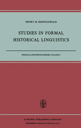 Hoenigswald |  Studies in Formal Historical Linguistics | Buch |  Sack Fachmedien