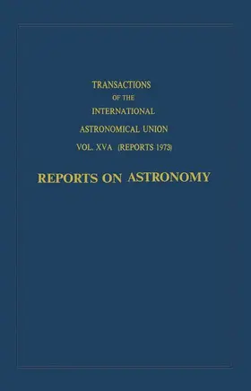 de Jager |  Transactions of the International Astronomical Union: Reports on Astronomy | Buch |  Sack Fachmedien