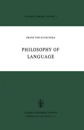 Von Kutschera |  Philosophy of Language | Buch |  Sack Fachmedien