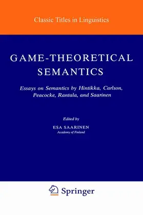 Saarinen |  Game-Theoretical Semantics | Buch |  Sack Fachmedien