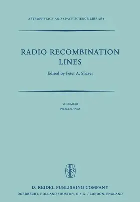 Shaver |  Radio Recombination Lines | Buch |  Sack Fachmedien