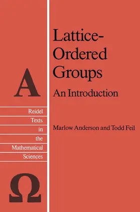 Feil / Anderson |  Lattice-Ordered Groups | Buch |  Sack Fachmedien