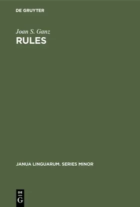 Ganz |  Rules | Buch |  Sack Fachmedien