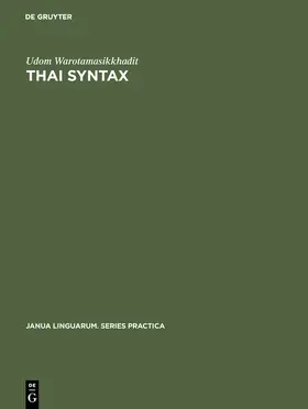 Warotamasikkhadit |  Thai Syntax | Buch |  Sack Fachmedien