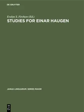 Firchow |  Studies for Einar Haugen | Buch |  Sack Fachmedien