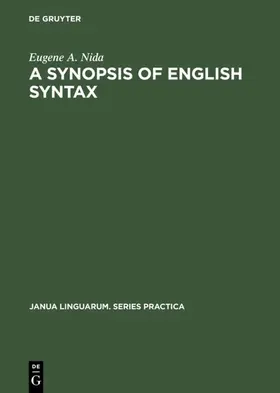Nida |  A Synopsis of English Syntax | Buch |  Sack Fachmedien