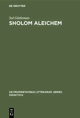 Gittleman |  Sholom Aleichem | Buch |  Sack Fachmedien