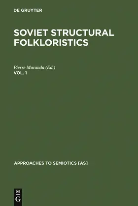 Maranda |  Soviet Structural Folkloristics. Vol. 1 | Buch |  Sack Fachmedien