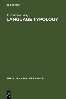 Greenberg |  Language Typology | Buch |  Sack Fachmedien