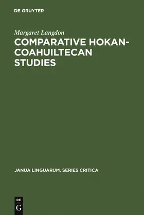 Langdon |  Comparative Hokan-Coahuiltecan Studies | Buch |  Sack Fachmedien