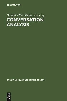 Guy / Allen |  Conversation Analysis | Buch |  Sack Fachmedien