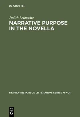 Leibowitz |  Narrative Purpose in the Novella | Buch |  Sack Fachmedien
