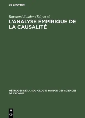 Lazarsfeld / Boudon |  L'analyse empirique de la causalité | Buch |  Sack Fachmedien