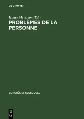 Meyerson |  Problèmes de la personne | Buch |  Sack Fachmedien