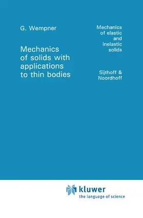 Wempner |  Mechanics of Solids with Applications to Thin Bodies | Buch |  Sack Fachmedien