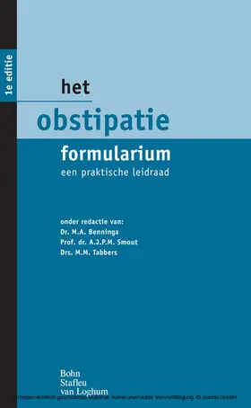 Smout / Benninga / Tabbers |  Het obstipatie formularium | eBook | Sack Fachmedien
