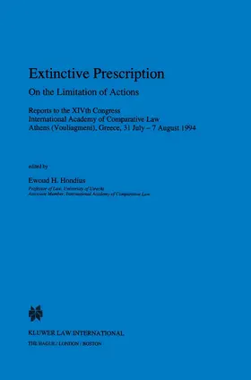 Hondius |  Extinctive Prescription: On the Limitations of Actions | Buch |  Sack Fachmedien