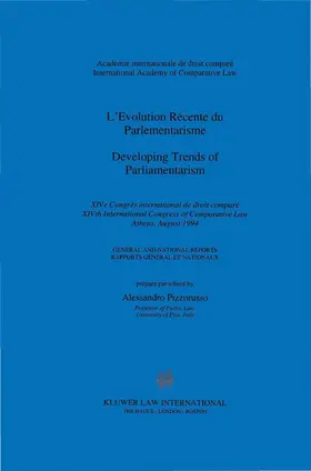 Pizzorusso |  Developing Trends of Parliamentarism | Buch |  Sack Fachmedien