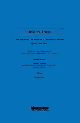 Campbell |  Offshore Trusts: The Comparative Law Yearbook of International Business Special Issue, 1995 | Buch |  Sack Fachmedien