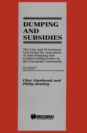 Stanbrook / Bentley | Dumping and Subsidies | Buch | 978-90-411-0932-3 | sack.de
