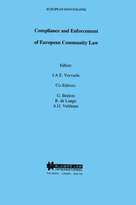 Vervaele |  Compliance and Enforcement of European Community Law | Buch |  Sack Fachmedien