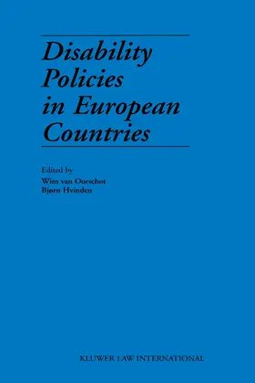 Van Oorschot / Oorschot / Hvinden |  Disability Policies in European Countries | Buch |  Sack Fachmedien