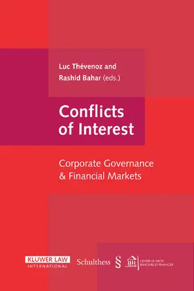 Thevenoz / Bahar |  Conflicts of Interest: Corporate Governance and Financial Markets | Buch |  Sack Fachmedien