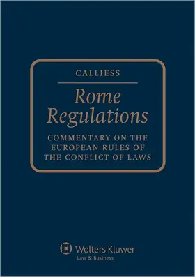 Calliess |  Rome Regulations | Buch |  Sack Fachmedien