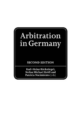 Bockstiegel / Kröll / Kroll |  Arbitration in Germany | Buch |  Sack Fachmedien