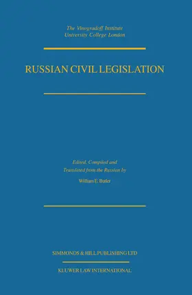 Butler |  Russian Civil Legislation, the Civil Code (Parts 1 & 2) & Other S | Buch |  Sack Fachmedien